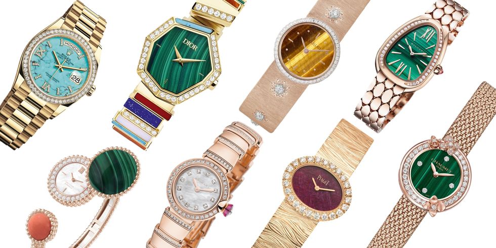 鑲上綠松石、孔雀石等天然寶石手表是獨一無二的收藏品-復(fù)刻表