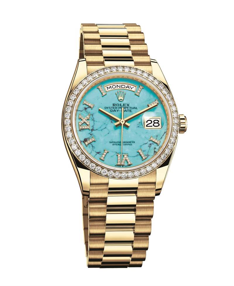 鑲上綠松石、孔雀石等天然寶石手表是獨一無二的收藏品-復(fù)刻表