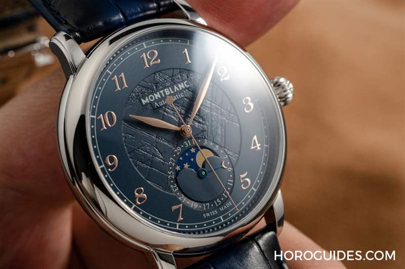 冰川紋藍面，暮色下的白朗峰頂印象｜Montblanc明星傳承系列限量新作-復刻表