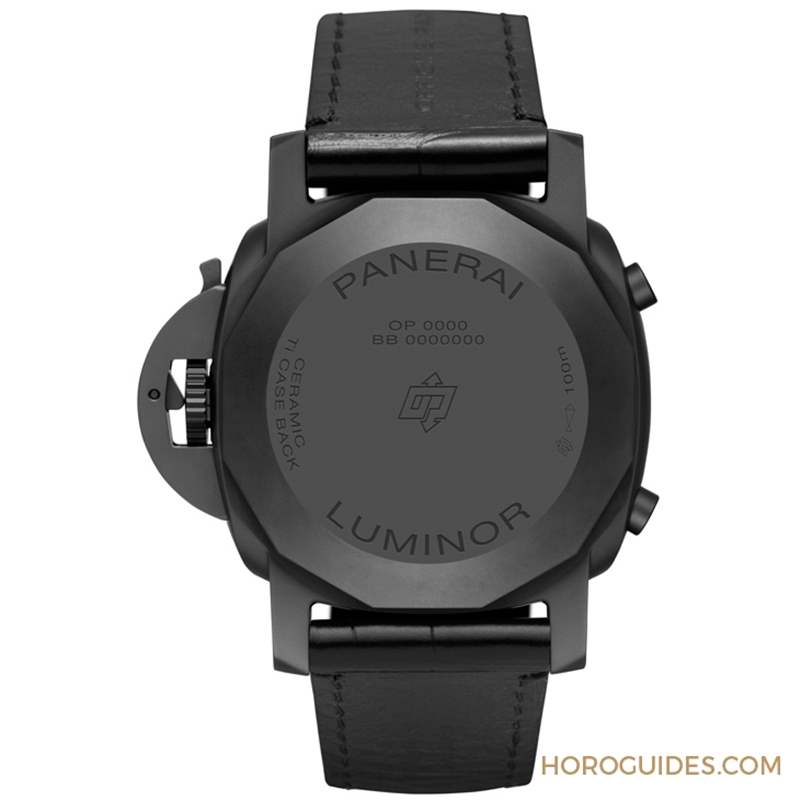 黑陶瓷、分秒計時中置｜沛納海Panerai Luminor飛返計時陶瓷腕表44毫米-PAM01298-復刻表