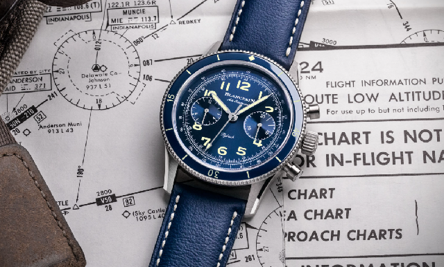 現代感十足！Blancpain Air Command Chronograph 藍面鈦金屬版-復刻表