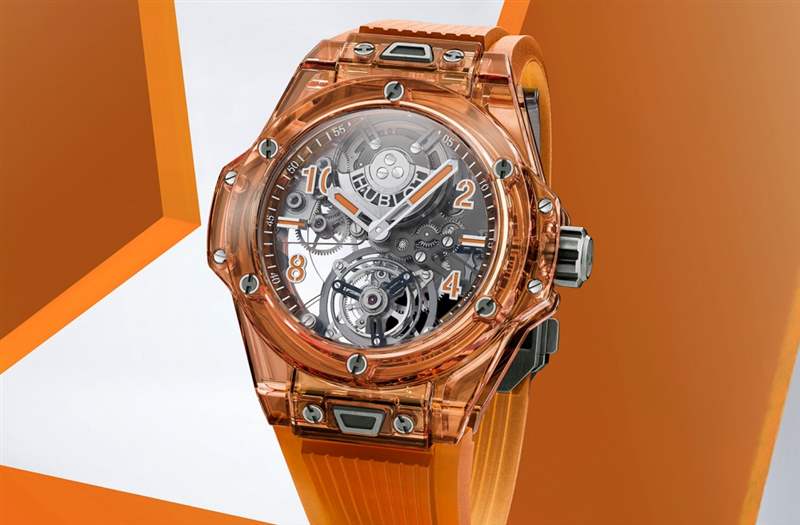 宇舶HUBLOT Big Bang Tourbillon Automatic Orange Sapphire 世界首見橙色橙色藍寶石表殼設(shè)計-復(fù)刻表