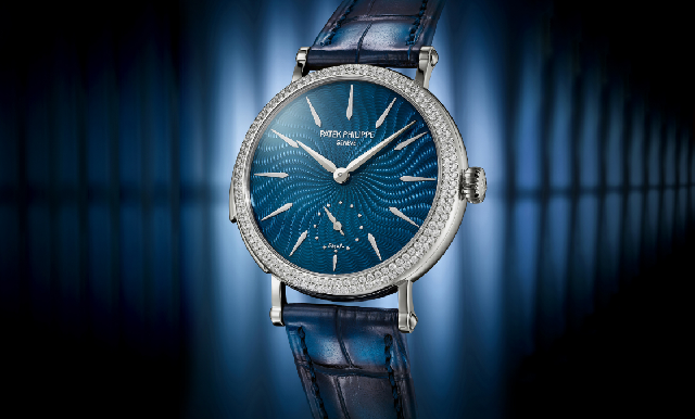 百達翡麗7040三問腕表,結(jié)合機刻雕花與琺瑯二大工藝-復(fù)刻表
