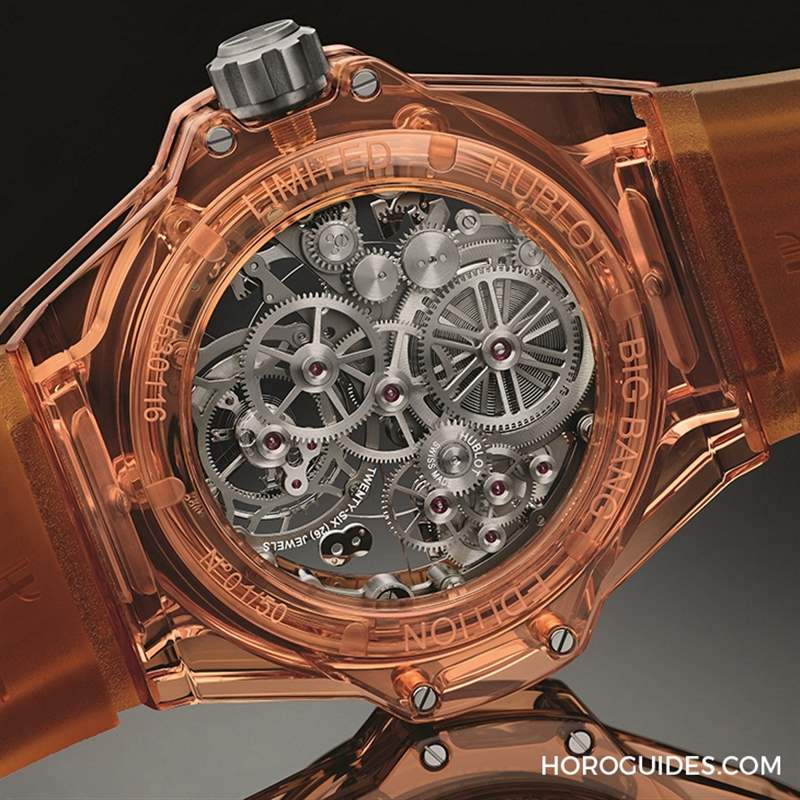 2021 LVMH鐘表周速報｜HUBLOT冰橙藍寶石陀飛輪自動上鏈腕表、陶瓷鏈帶計時碼表-復刻表