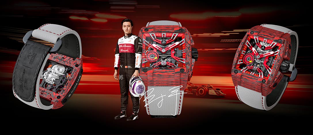 真力時(shí)天頂計(jì)時(shí)大師運(yùn)動(dòng)兩種音調(diào)-叛亂RE-VOLT VALTTERI BOTTAS C42 和 ZHOU GUANYU C42-復(fù)刻表