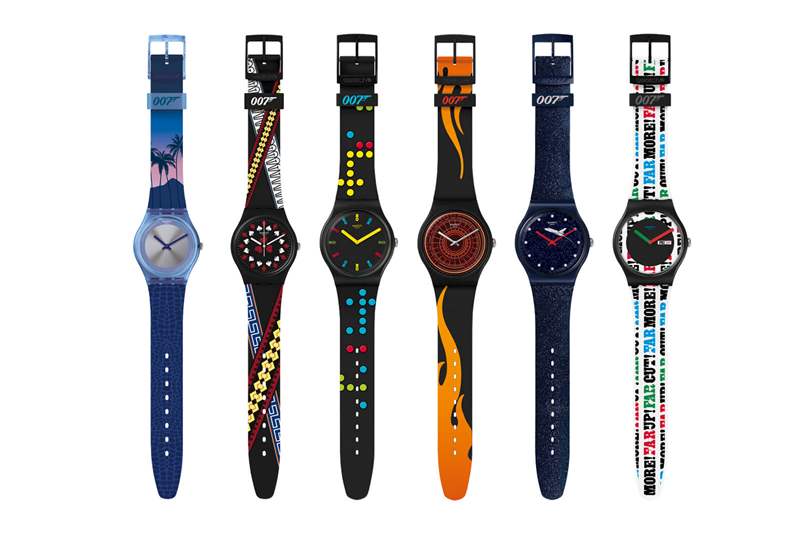斯沃琪X007聯名七彩個性石英手表-復刻表