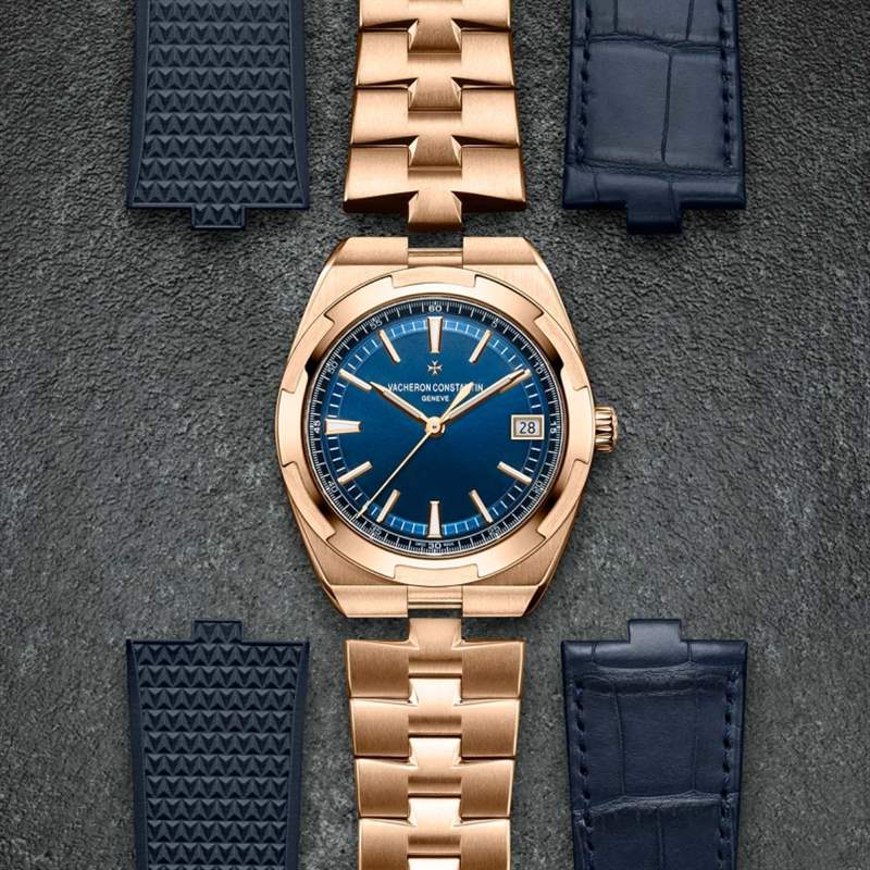 江詩(shī)丹頓2020新作！Vacheron Constantin Overseas自動(dòng)上鏈腕表帶來(lái)典雅粉紅金X藍(lán)面設(shè)定-復(fù)刻表