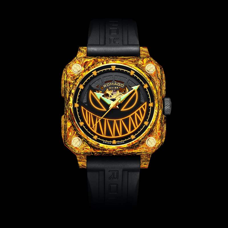 獨(dú)立制表師ROMAGO黃金配夜光碳纖玩味新作漆黑中螢火蟲沖擊視覺-復(fù)刻表