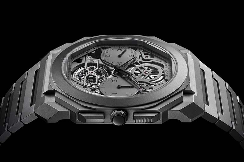 寶格麗新款Octo Finissimo-世界上最薄的計(jì)時(shí)鏤空陀飛輪腕表103295-復(fù)刻表