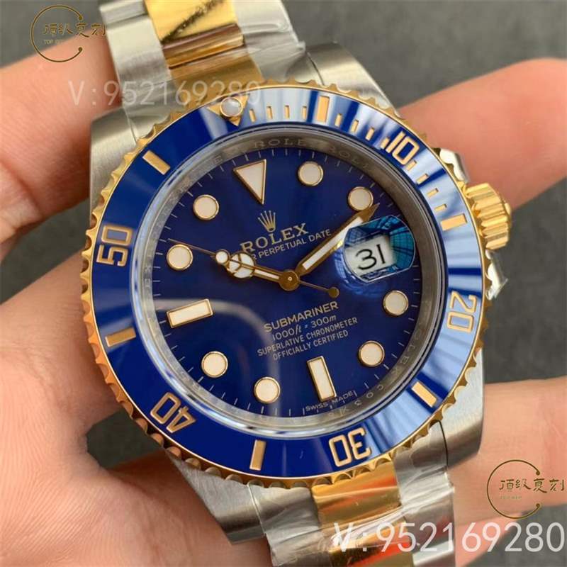 VS廠勞力士間金藍水鬼116613LB-97203復(fù)刻表3135機芯版本做工怎么樣-復(fù)刻表