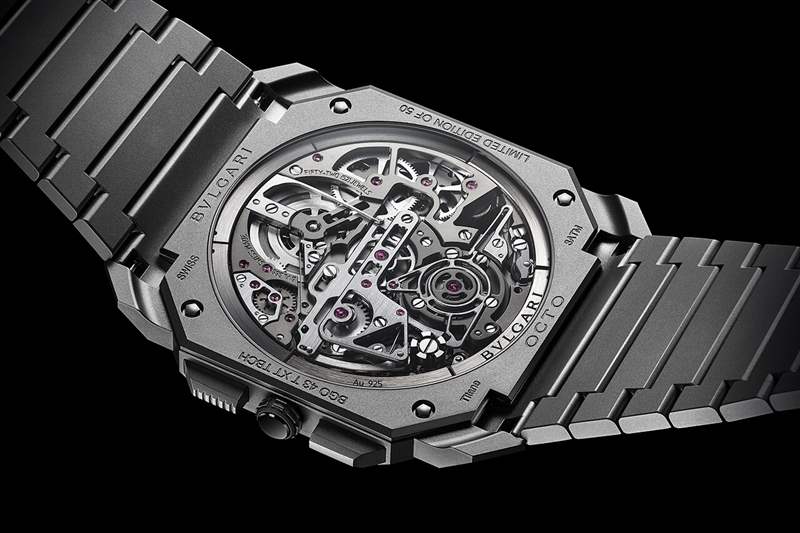 寶格麗新款Octo Finissimo-世界上最薄的計(jì)時(shí)鏤空陀飛輪腕表103295-復(fù)刻表