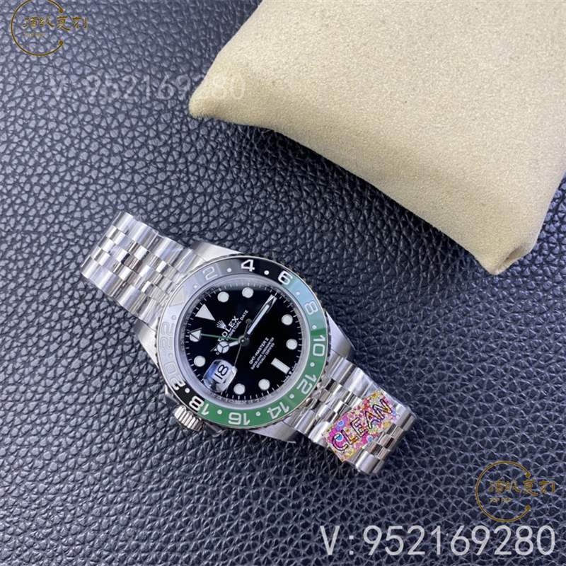C廠(Clean廠)勞力士格林尼治雪碧黑綠圈左撇子復刻表M126720對比正品怎么樣-復刻表