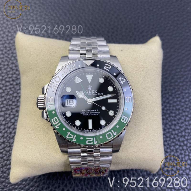 C廠(Clean廠)勞力士格林尼治雪碧黑綠圈左撇子復刻表M126720對比正品怎么樣-復刻表