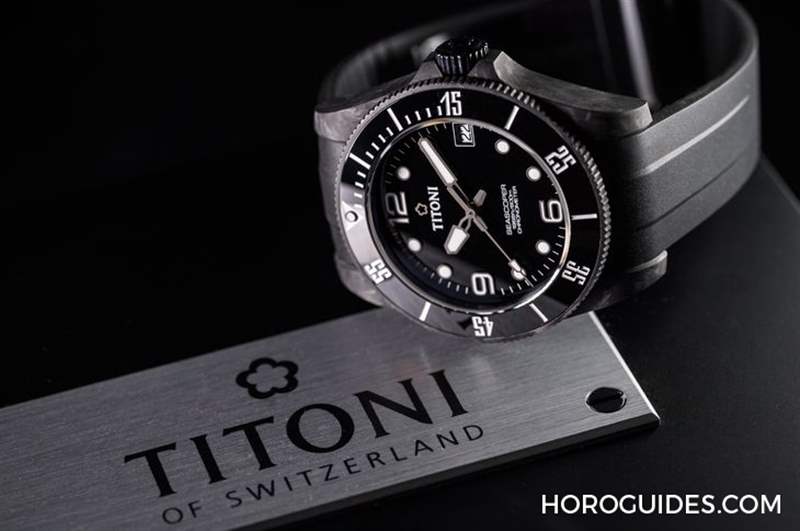 夏末黑魂大魔王來襲TITONI Seascoper CarbonTech 彩虹圈大升級-復(fù)刻表