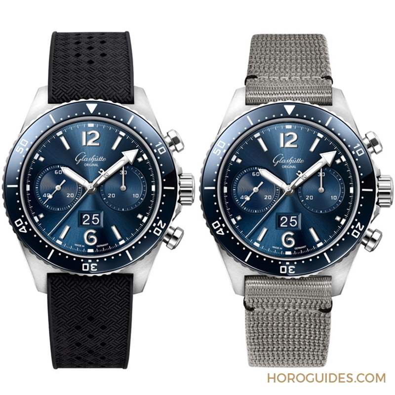 藍(lán)面、藍(lán)陶瓷圈打頭陣！ Glashütte Original SeaQ系列首次搭載計(jì)時(shí)功能-復(fù)刻表