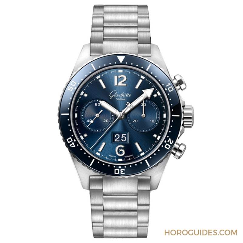 藍(lán)面、藍(lán)陶瓷圈打頭陣！ Glashütte Original SeaQ系列首次搭載計(jì)時(shí)功能-復(fù)刻表