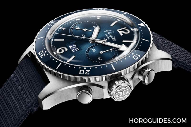 藍(lán)面、藍(lán)陶瓷圈打頭陣！ Glashütte Original SeaQ系列首次搭載計(jì)時(shí)功能-復(fù)刻表