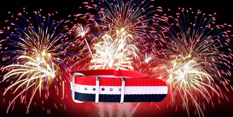 7月4日的紅色、白色和藍色北約表帶-復刻表