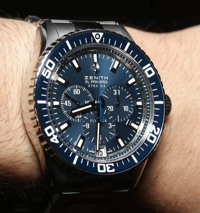 真力時Stratos Flyback藍色腕表上手-復刻表