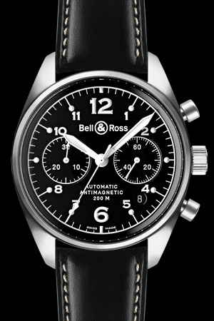 bell ross vintage 126 柏萊士Vintage BR 123 & 126精鋼表殼圓形腕表-復刻表