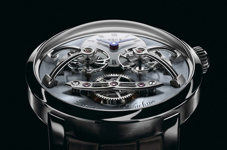 MB&F LM2雙擺輪手表改用鈀金表殼搭海藍(lán)色面盤限量再出擊-復(fù)刻表