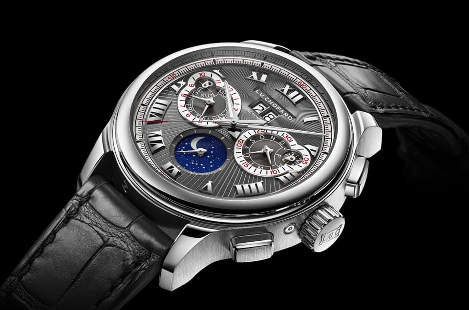 「罕見雙認證高工藝規格」蕭邦L.U.C萬年歷計時碼表-復刻表