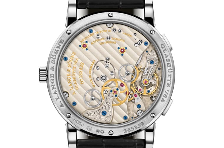 朗格Lange 1 Time Zone兩地時(shí)間手表新增專賣店限定鉑金銀灰面-復(fù)刻表