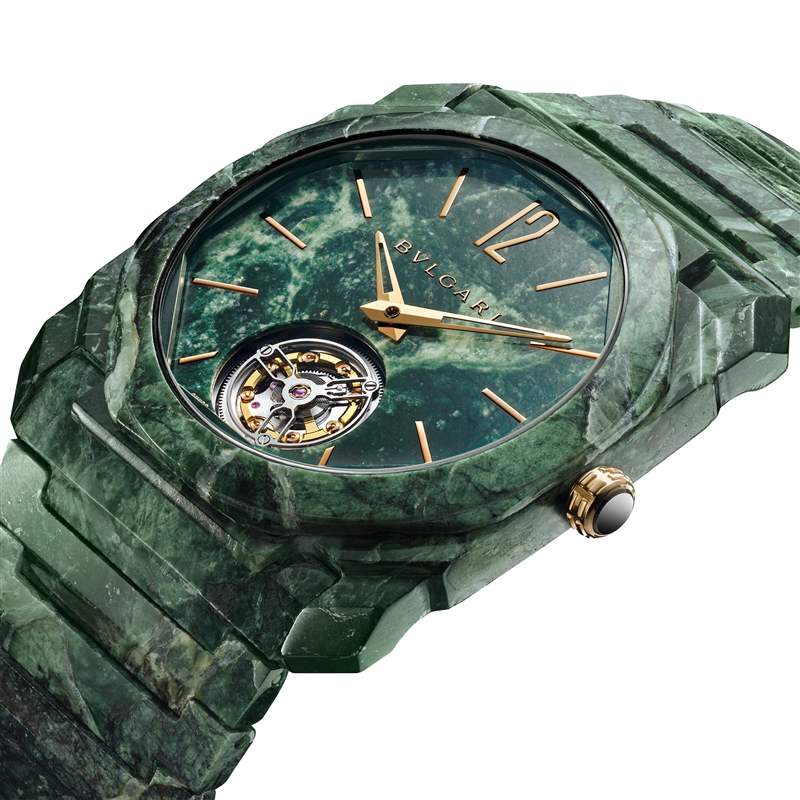 寶格麗推出Octo Finissimo Tourbillon Marble超薄陀飛輪腕表:阿爾卑斯山脈大理石-復刻表