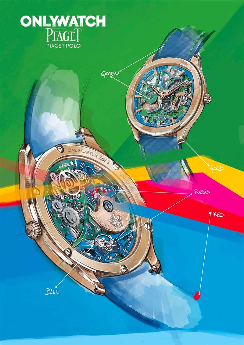 Piaget推出Polo Skeleton Arty超薄鏤空腕表：彩色機芯-復刻表