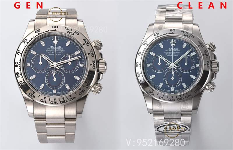 Clean廠116509白金藍鋼迪對比正品怎么樣,C廠藍貓迪真假對比評測-復刻表