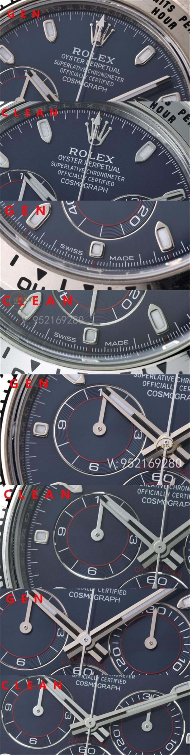 Clean廠116509白金藍鋼迪對比正品怎么樣,C廠藍貓迪真假對比評測-復刻表