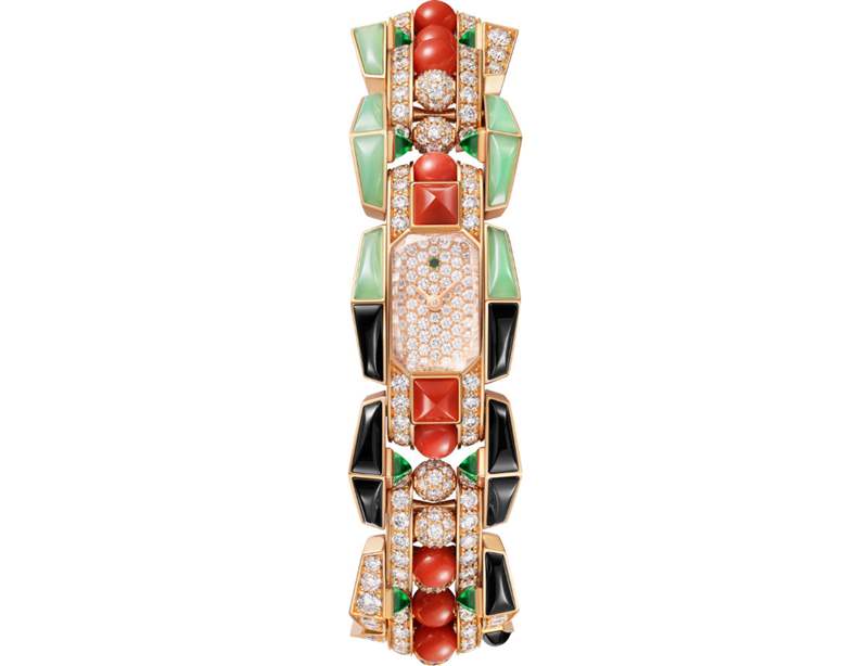 Cartier推出5枚Mécabille高級珠寶腕表:寶石滾珠與方釘元素-復(fù)刻表