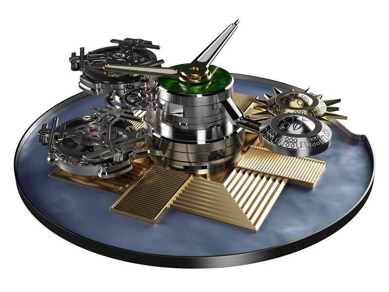 Louis Moinet推出Maya Eclipse獨(dú)一款雙重陀飛輪腕表：瑪雅文明-復(fù)刻表