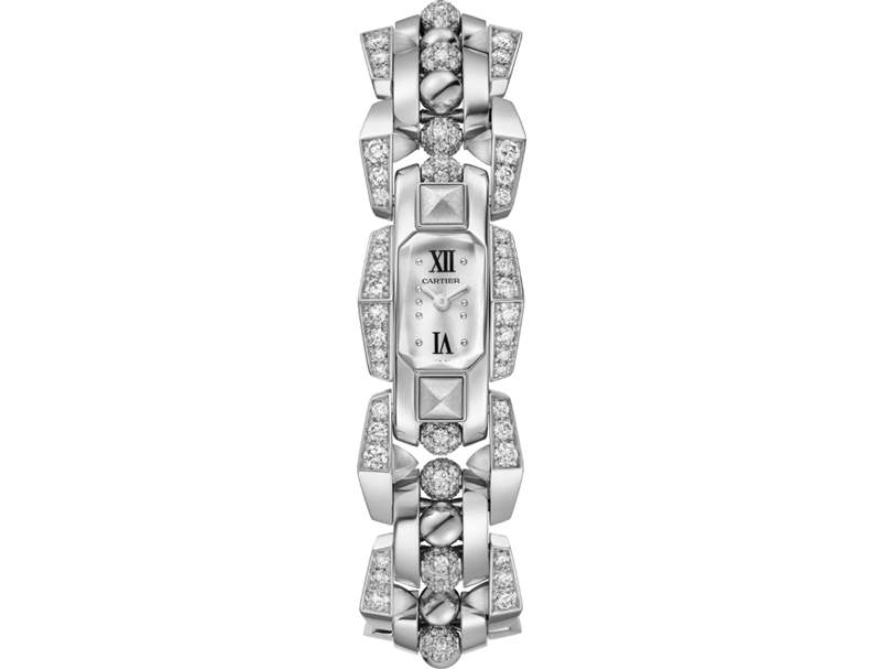 Cartier推出5枚Mécabille高級珠寶腕表:寶石滾珠與方釘元素-復(fù)刻表