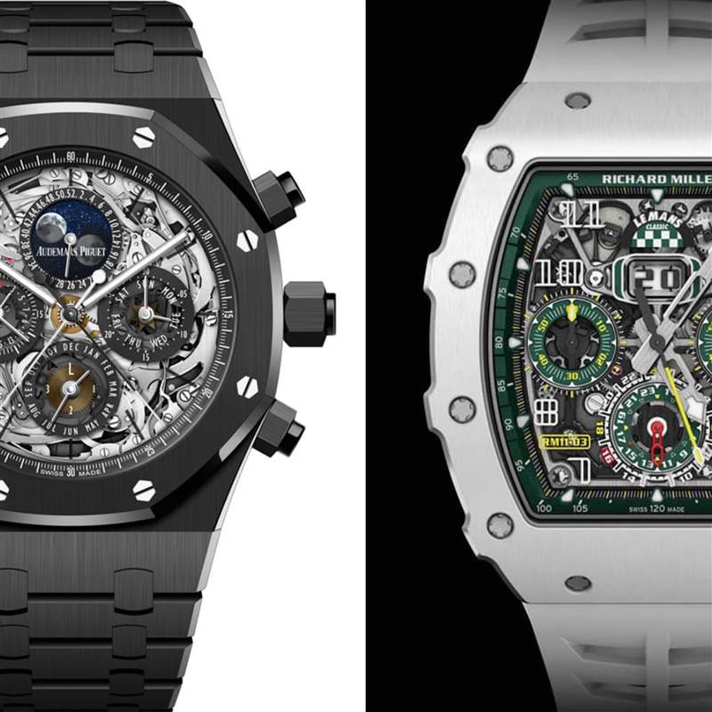 市場身價最高的5款陶瓷手表AP皇家橡樹、RICHARD MILLE兩虎爭霸-復刻表