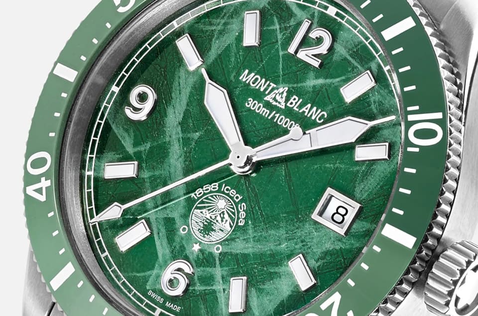 「10萬元陶瓷圈綠水鬼」萬寶龍1858 Iced Sea與ORIS Aquis比較-復刻表