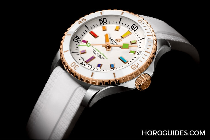 百年靈Superocean 36、42、44mm彩虹時標面繽紛亮相-復刻表