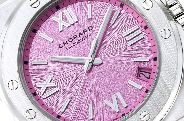 蕭邦Alpine Eagle三針表以阿爾卑斯山茉莉花為靈感 嶄新?lián)Q上粉紅面盤-復刻表