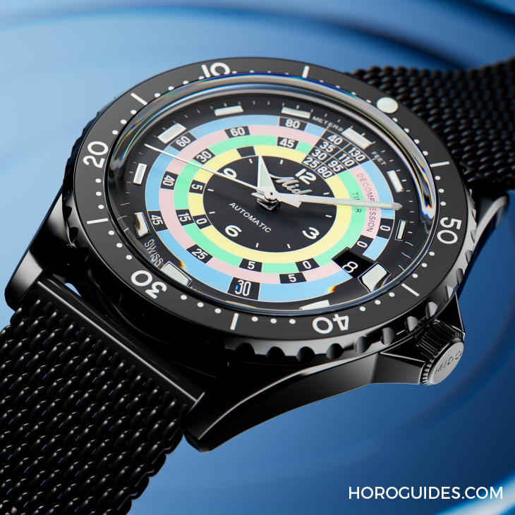 漆黑中的復(fù)古“彩虹圈”! MIDO再度推出Ocean Star Decompression Timer 1961復(fù)刻限量版-復(fù)刻表
