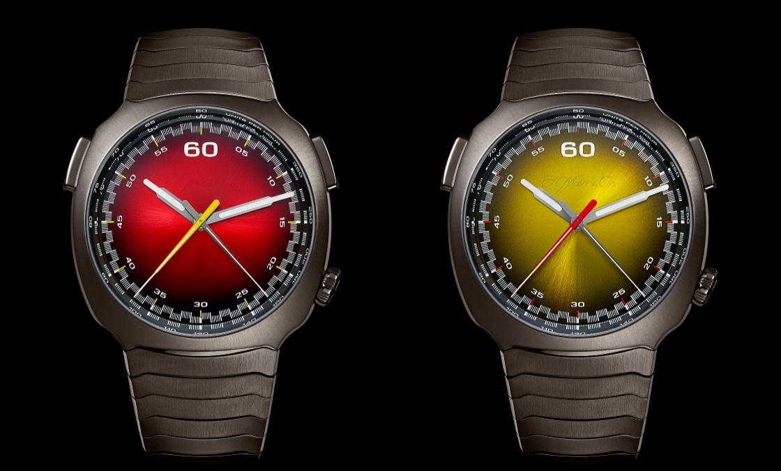 H. MOSER & CIE - STREAMLINER - 6907-1201 - 紅黃雙杰，競速新章|H. MOSER & CIE.推出Streamliner自動飛返計時秒表Alpine限量版