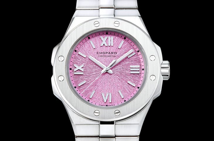 蕭邦Alpine Eagle三針表以阿爾卑斯山茉莉花為靈感 嶄新?lián)Q上粉紅面盤-復刻表